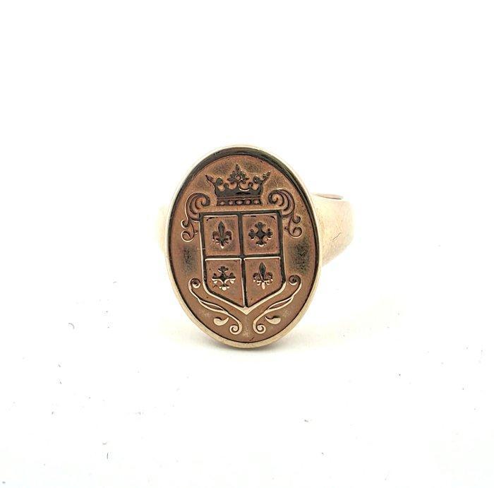 Ring - 9 kt. Geel goud, Handtassen en Accessoires, Ringen