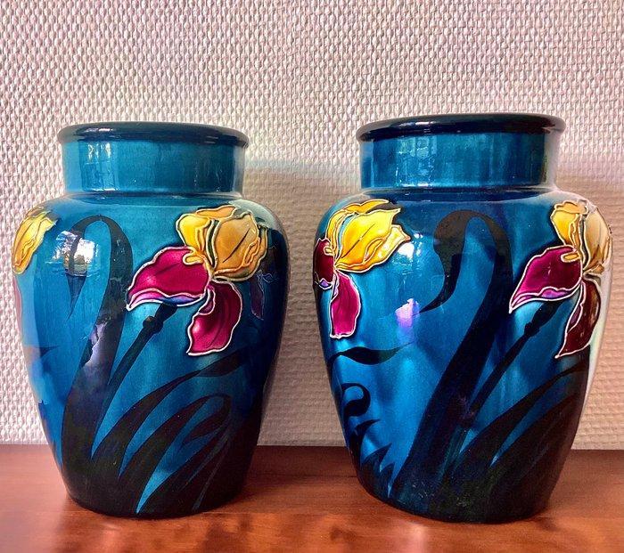 Vaas (2) - Keramiek - Paar vazen art déco, Antiek en Kunst, Antiek | Glaswerk en Kristal