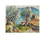 Mallorcan School (XX) - Country house with olive trees, Antiek en Kunst