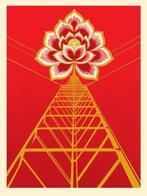 Shepard Fairey (OBEY) (1970) - Flower Power (Red) + Bonus