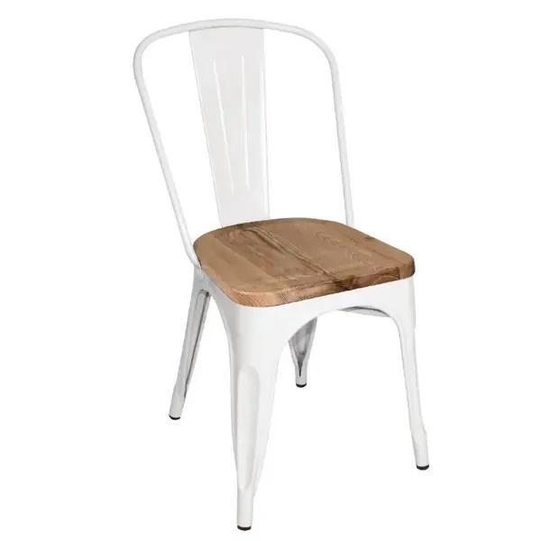 Stoelen | BISTRO | Hout/Staal | Hout (Essen) | Wit Frame |, Zakelijke goederen, Horeca | Keukenapparatuur, Nieuw in verpakking