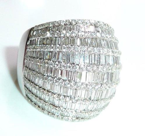 Bague - 18 carats Or blanc - 5.00ct. tw. Diamant (Naturelle), Handtassen en Accessoires, Ringen
