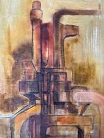 Eugene Eechaut (1928-2019) - Industrial composition, Antiek en Kunst, Kunst | Schilderijen | Modern