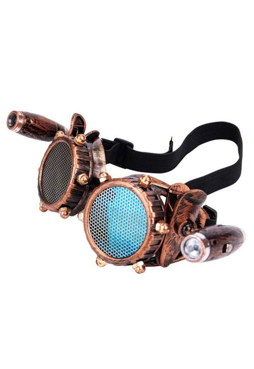 Goggles Steampunk Bril Gaas Studs Led Lampjes Koper Montuur, Vêtements | Hommes, Costumes de carnaval & Vêtements de fête, Enlèvement ou Envoi