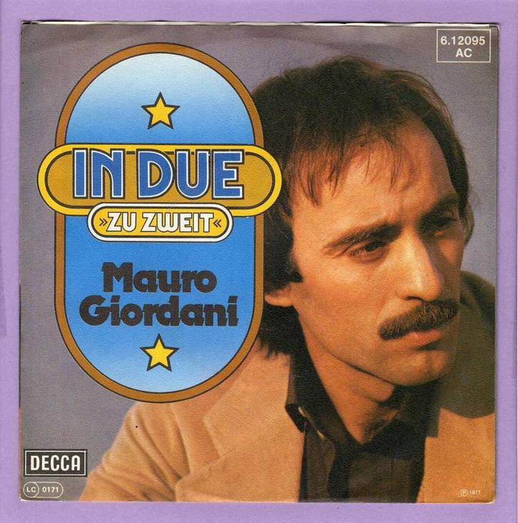 Mauro Giordani – In Due / (Instrumental) (1-7-Vinyl-Single), CD & DVD, Vinyles Singles, Enlèvement ou Envoi