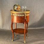 Bijzettafel - Hout, Marmer, Frans vakmanschap ongeveer 1900, Antiek en Kunst