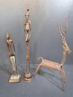 Drie Afrikaanse slanke beelden - Statue - Afrique (Sans Prix