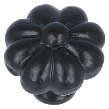 Knop mandarijn ijzer zwart 39 mm