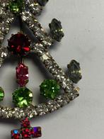 Gablonsk: kerstboom broche - Kerstbeeldje ornament Gablonsk, Nieuw