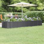 vidaXL Plantenbak 296x80x36 cm gepoedercoat staal, Verzenden, Nieuw