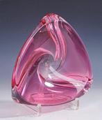 Val Saint Lambert - Plateau - Grand bol swirl en Rosaline, Antiek en Kunst, Antiek | Glaswerk en Kristal