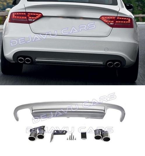 S5 Look Diffuser + Uitlaat sierstukken voor Audi A5 8T Sport, Auto diversen, Tuning en Styling, Ophalen of Verzenden