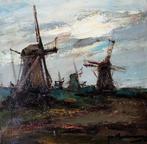 Jan Korthals (1916 - 1972) - Molens bij Kinderdijk