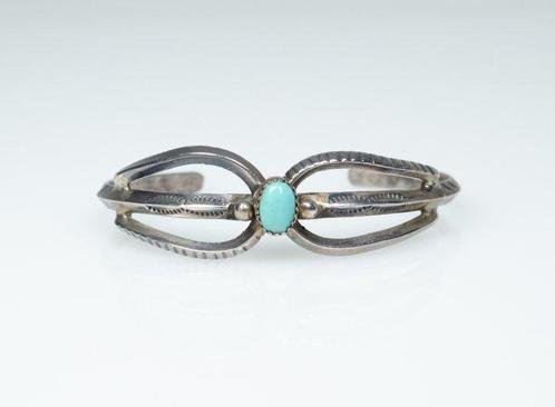 Armband - Turkoois - O. Howe - Navajo - V.S. (Zonder, Antiek en Kunst, Kunst | Niet-Westerse kunst