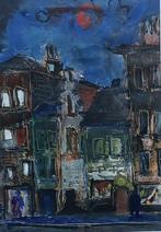 Jack Godderis (1916-1971) - Antwerpen bij nacht, Antiek en Kunst