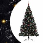vidaXL Kunststof Voorverlichte Kerstboom met 300 LED Zwart, Diversen, Kerst, Verzenden, Nieuw