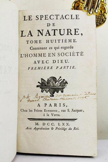 LAbbé Noel Antoine Pluche - Le spectacle de la nature,