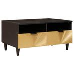 vidaXL Salontafel Zwart en Goud 80 x 54 x 40 cm massief, Verzenden, Nieuw