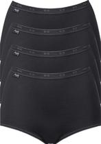 sloggi Basic+ Dames Maxi slip - 4-pack - Zwart - Maat 44, Verzenden