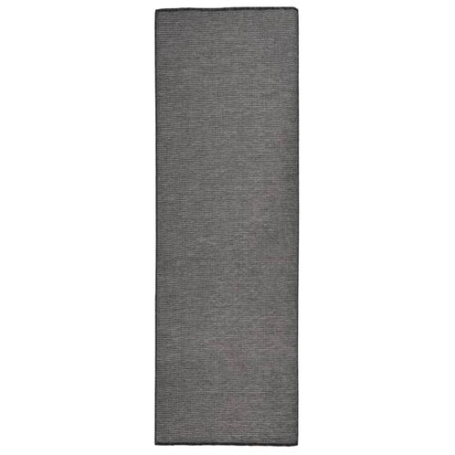 vidaXL Buitenkleed platgeweven 80x250 cm grijs, Huis en Inrichting, Stoffering | Tapijten en Vloerkleden, Nieuw, Verzenden