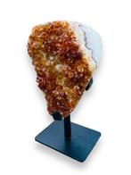 TOP QUALITY piece of Citrine on Iron base - Hoogte: 17 cm -