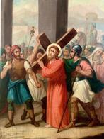 French school (XIX) - Christ with the cross, Antiquités & Art