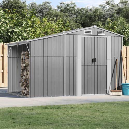 vidaXL Tuinschuur 277x192,5x179 cm gegalvaniseerd staal, Tuin en Terras, Tuinhuizen, Nieuw, Verzenden