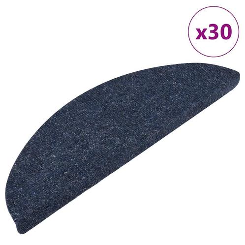vidaXL Trapmatten zelfklevend 30 st 56x17x3 cm blauw, Doe-het-zelf en Bouw, Ladders en Trappen, Nieuw, Verzenden