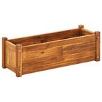 vidaXL Plantenbak verhoogd 76x27,6x25 cm acaciahout, Tuin en Terras, Bloempotten, Verzenden, Nieuw