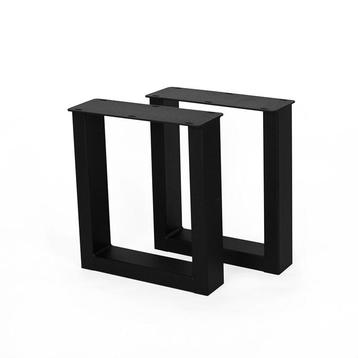 Stalen Onderstel U-poot Zwart 8x4 cm set van 2, Huis en Inrichting, Verzenden, Nieuw