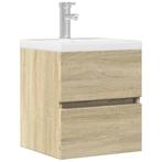 vidaXL Wastafelkast 41x38,5x45 cm spaanplaat sonoma, Huis en Inrichting, Verzenden, Nieuw