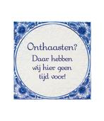 Delfts Blauw Tegel Onthaasten 14,5cm, Verzenden, Nieuw