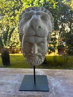 sculptuur, Ercole con il leone nemea - 43 cm - marmeren stof