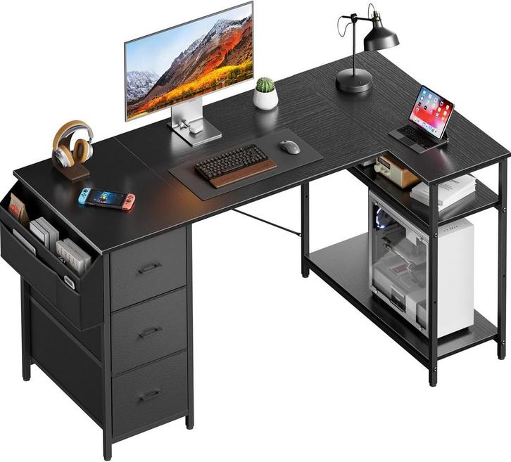 Bureau - Computertafel - Computerbureau - 120x78 cm - Zwart, Huis en Inrichting, Bureaus, Nieuw, Verzenden