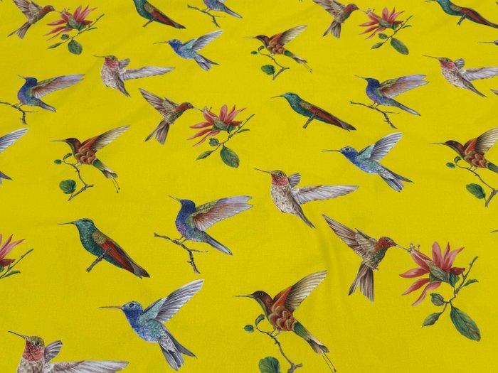 Katoenen meubelstof voor bekleding Colibrì op zonnig geel -, Antiquités & Art, Tapis & Textile
