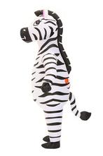 KIMU® Opblaas Kostuum Zebra Opblaasbaar Pak Zebrapak Mascott, Ophalen of Verzenden