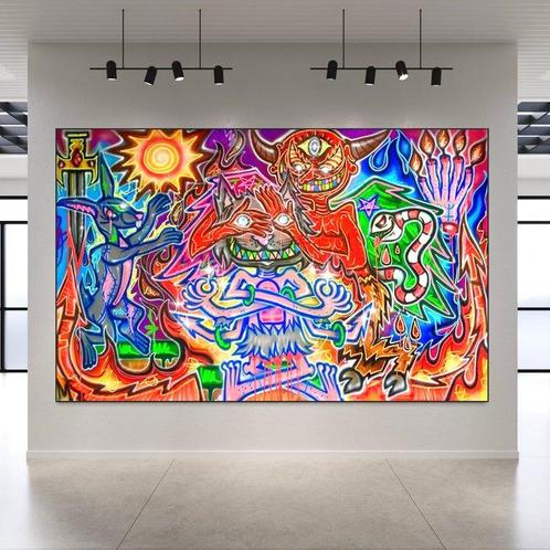 Doped Out M - The Wicker Man - XL 100% Original, Antiek en Kunst, Kunst | Schilderijen | Modern