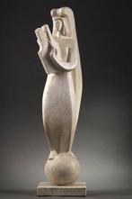 Sculpture, Ange à la lyre - Jan et Joël MARTEL - 90 cm -