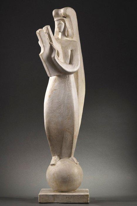 Sculpture, Ange à la lyre - Jan et Joël MARTEL - 90 cm -, Antiek en Kunst, Antiek | Meubels | Stoelen en Sofa's