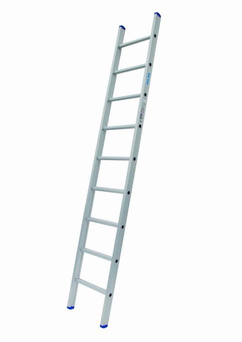 Solide 1-delige ladder 9 sporten met rechte voet, Doe-het-zelf en Bouw, Ladders en Trappen, Ladder, Nieuw, 2 tot 4 meter