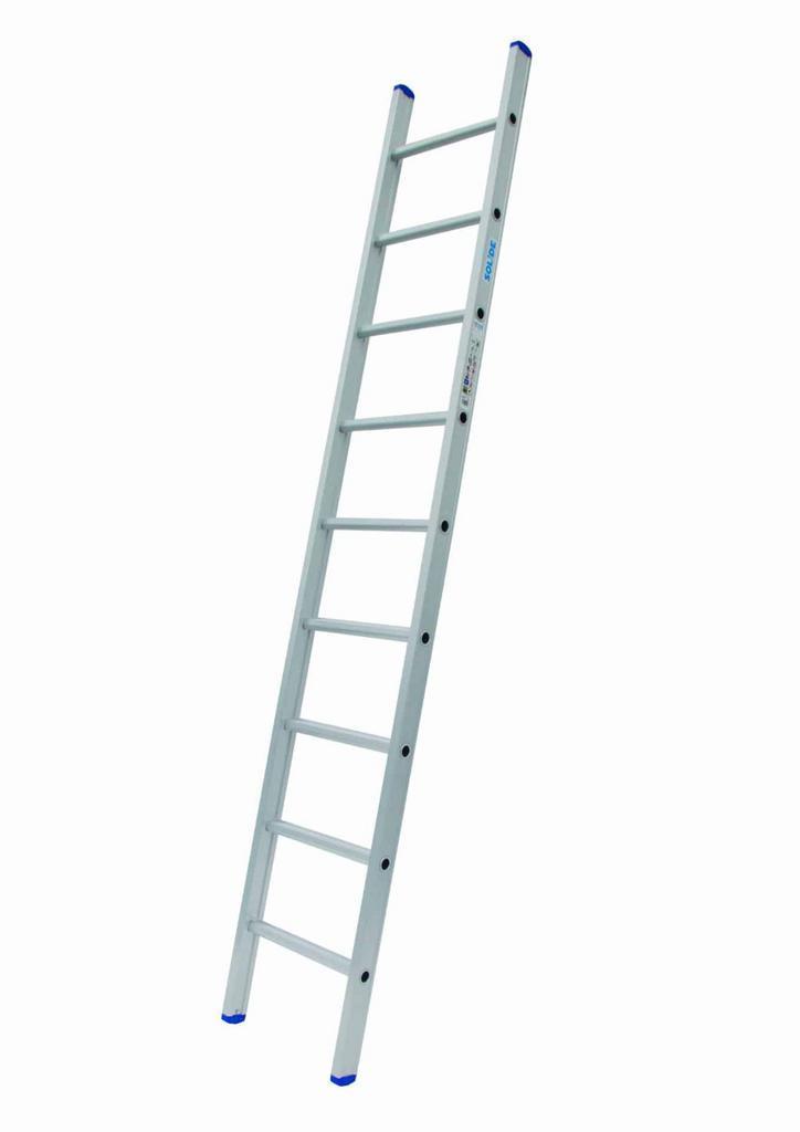 Solide 1-delige ladder 9 sporten met rechte voet, Doe-het-zelf en Bouw, Ladders en Trappen, Ladder, Nieuw, 2 tot 4 meter