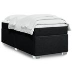 vidaXL Boxspring met matras stof zwart 90x200 cm, Verzenden, Nieuw