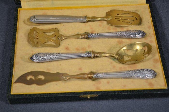 Groente serveerlepel (4) - .800 zilver - service à fruits, Antiek en Kunst, Antiek | Zilver en Goud