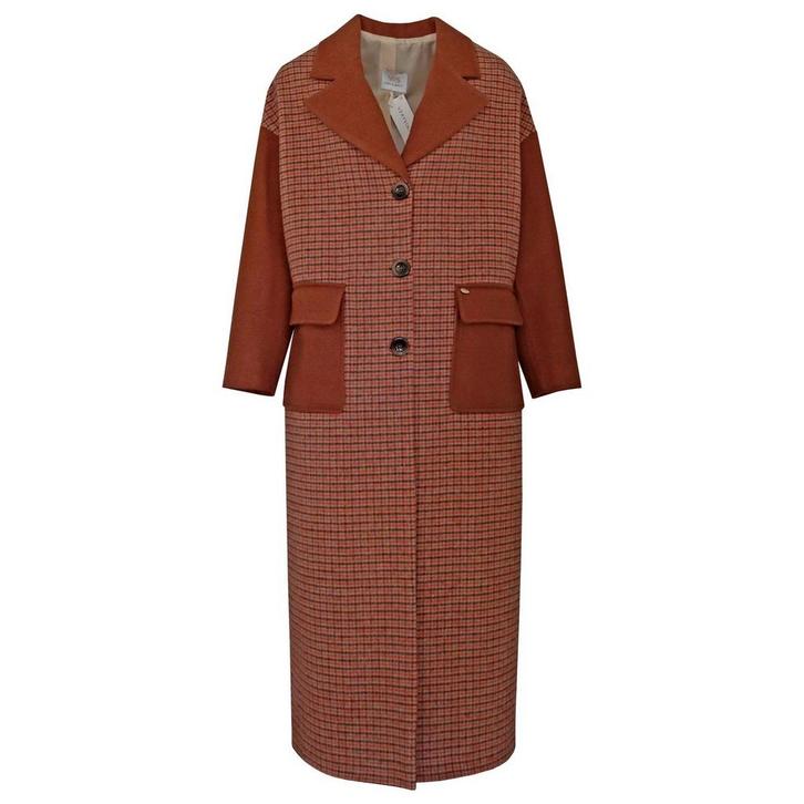 Verysimple • lange wollen jas • S (IT42), Kleding | Dames, Truien en Vesten, Bruin, Nieuw, Maat 36 (S), Verzenden