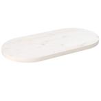 vidaXL Tafelblad ovaal 70x35x2,5 cm massief grenenhout wit, Verzenden, Nieuw