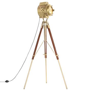 vidaXL Vloerlamp driepoot 193 cm massief mangohout, Verzenden