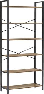 Vasagle - boekenkast - kast - hoogte 186 cm - 6 niveaus -, Huis en Inrichting, Verzenden, Nieuw