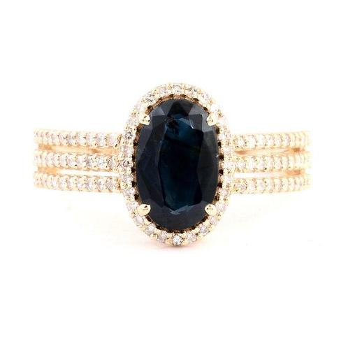 Zonder Minimumprijs - Ring - 14 karaat Geel goud -  2.05ct., Handtassen en Accessoires, Ringen