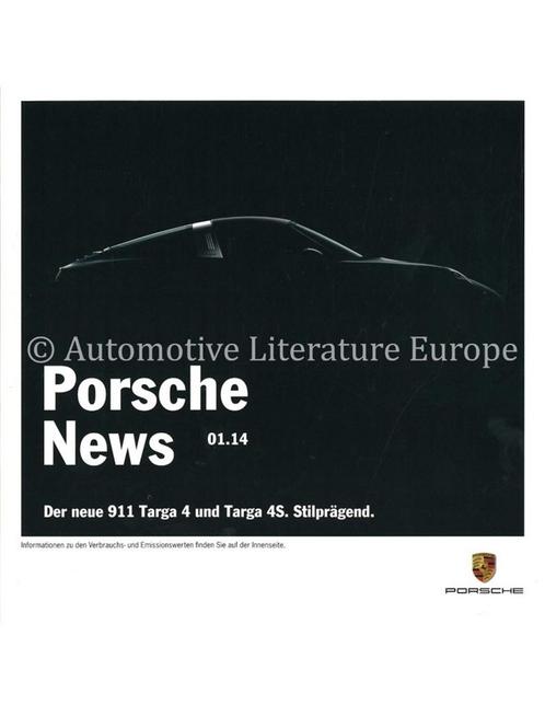 2014 PORSCHE NEWS BROCHURE DUITS, Boeken, Auto's | Folders en Tijdschriften, Ophalen of Verzenden