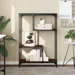 vidaXL Boekenkast 81x36x115 cm bewerkt hout en staal bruin, Verzenden, Nieuw